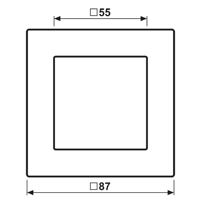 Einbaurahmen 1f aws glz A / A CREATION Kst f.GEB-K Unterputzmontage Thermopl