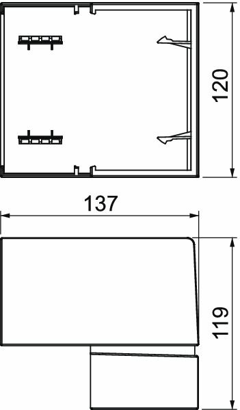 Außeneck GEB-K 70x110mm SIGNA BASE HFT 85-95° Kst rws RAL9010 hfr unbeh