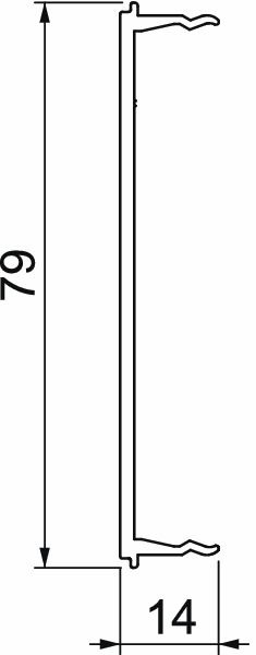 Oberteil GEB-K Kst rws SIGNA BASE unbeh 80x2000mm glatt RAL9010