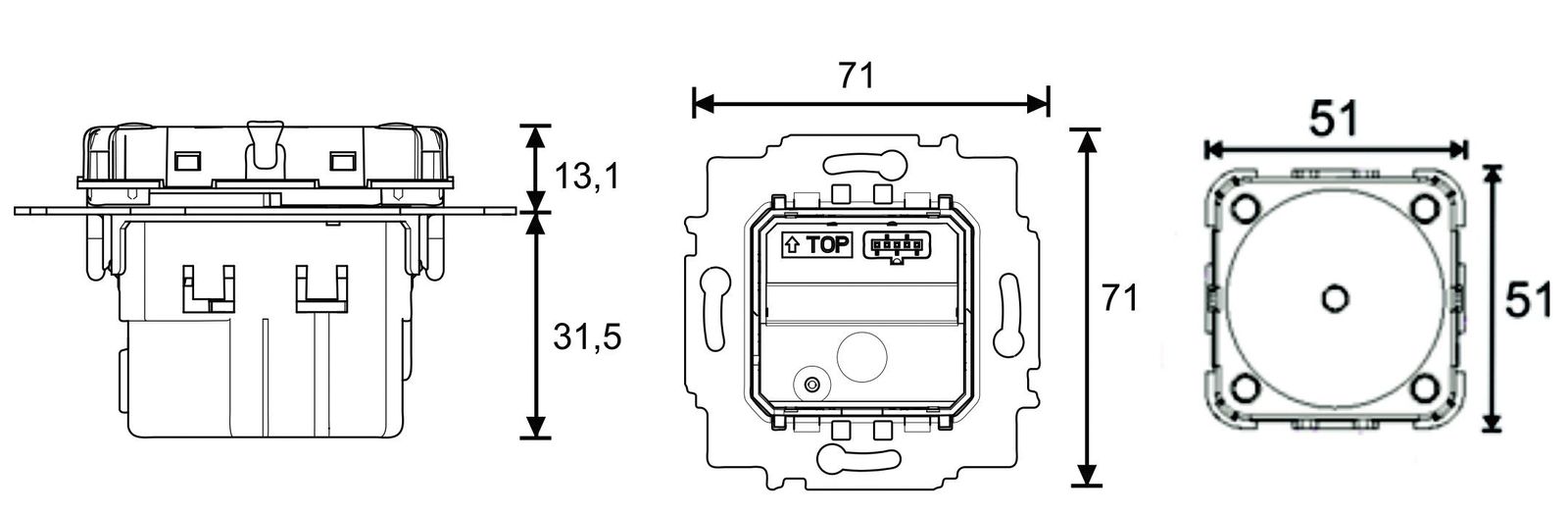 Schaltaktor free@home free@home UP TE 1f 10A 2300W 230V Vor Ort-/Handbedienung