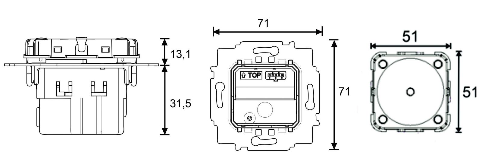 Schaltaktor free@home free@home UP TE 2f 6A 1380W 230V Vor Ort-/Handbedienung