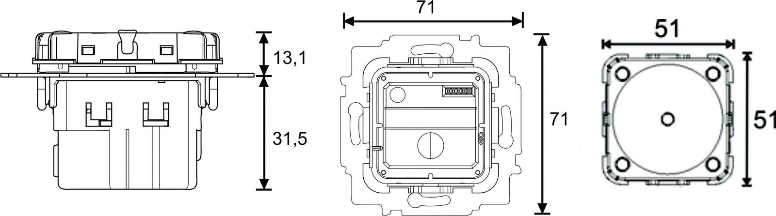 Dimmaktor free@home 10-180W UP 1Ausg uni Vor Ort-/Handbedienung