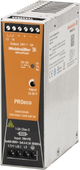 Wechselstromversorgung DC 22-28V 5A 120W 137,9VA Kurzschlussf Stabilisiert IP20