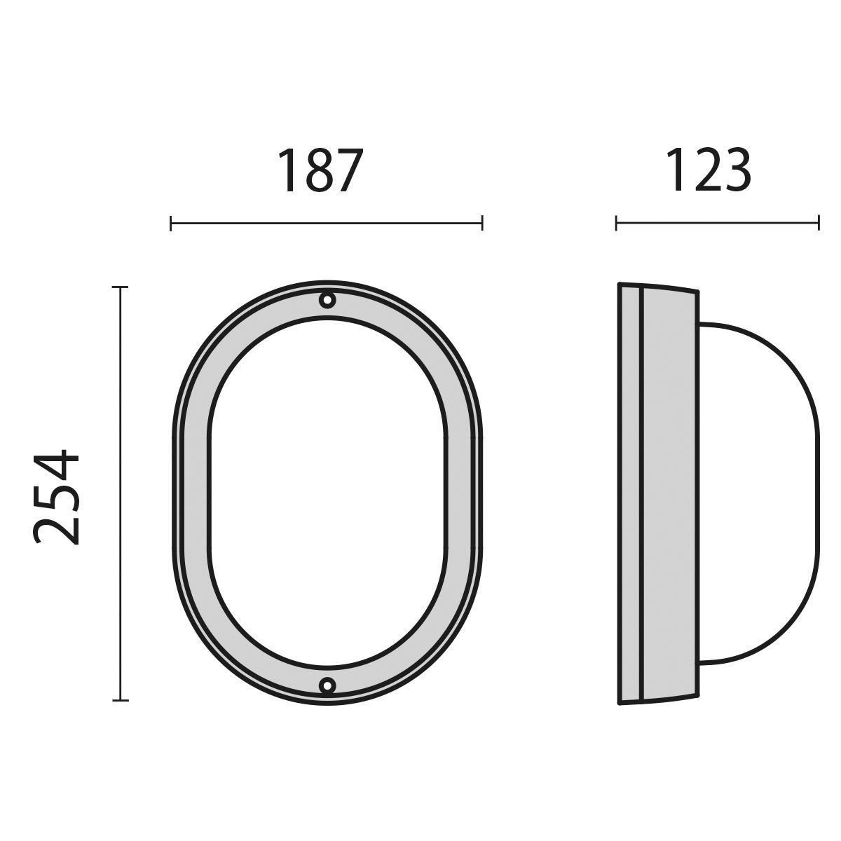 Ovalanbauleuchte NUOVA EKO 60W HV si E27 IP44 254x187x123mm