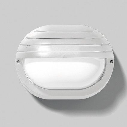Ovalanbauleuchte NUOVA EKO 60W HV ws E27 IP44 254x187x123mm