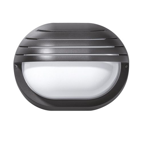 Ovalanbauleuchte NUOVA EKO 60W HV sw E27 IP44 254x187x123mm