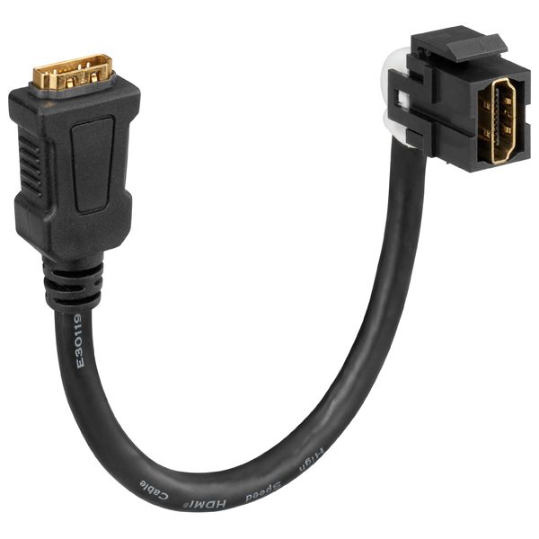 Einsatz HDMI 1f sw Schraubbef ohne