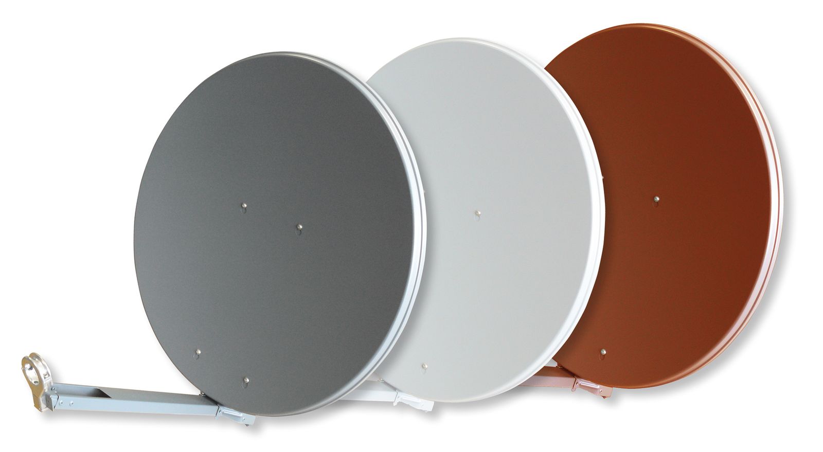 Satellitenantenne Alu graphit m.Masth 40mm offset m.Systemh