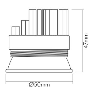 LED-Modul 7W 1LED 35V 3000K 760lm 38° DC LEDmodul Dimmb