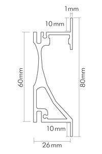 Profil IP20 2000x27x80mm Zubehör
