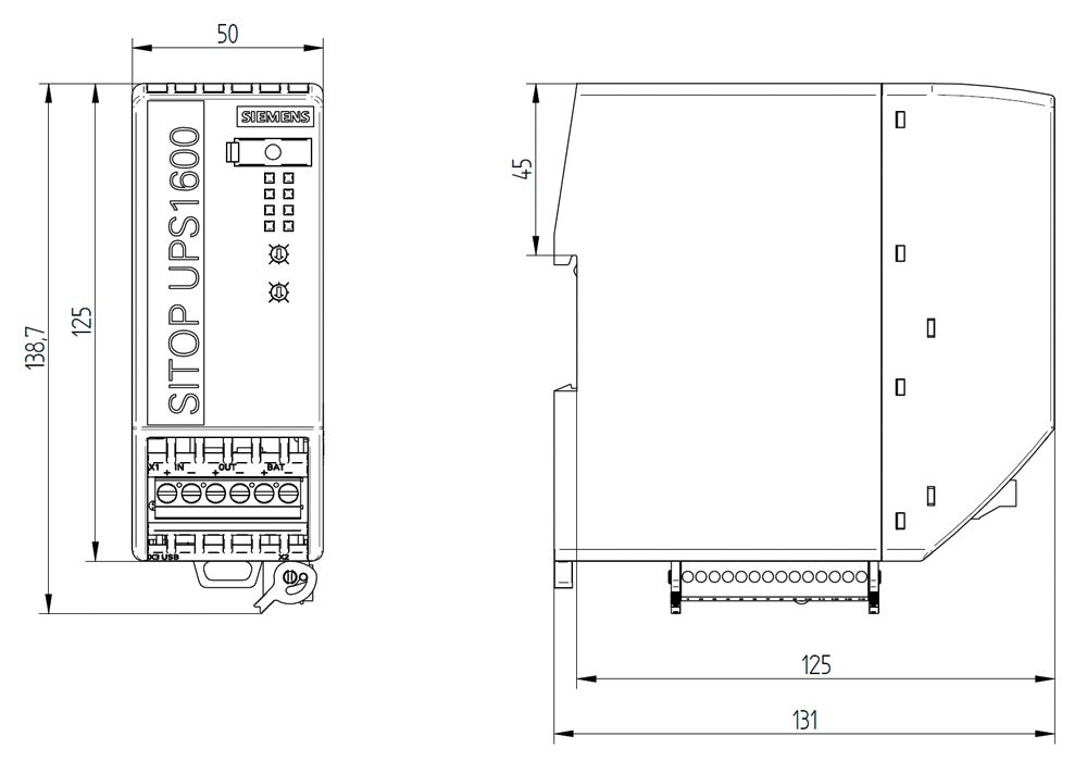 USV REG 240VA 24V 50x125x125mm