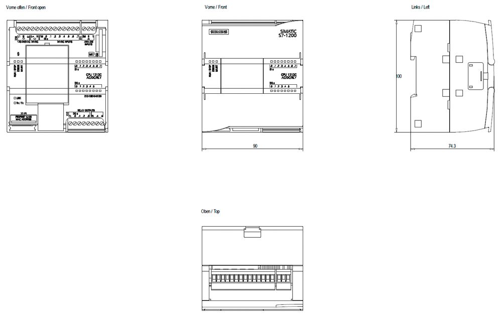 SPS-Steuerung kompakt 85-264VAC 6RelAusg 2analogEing 8digiEing 6digiAusg