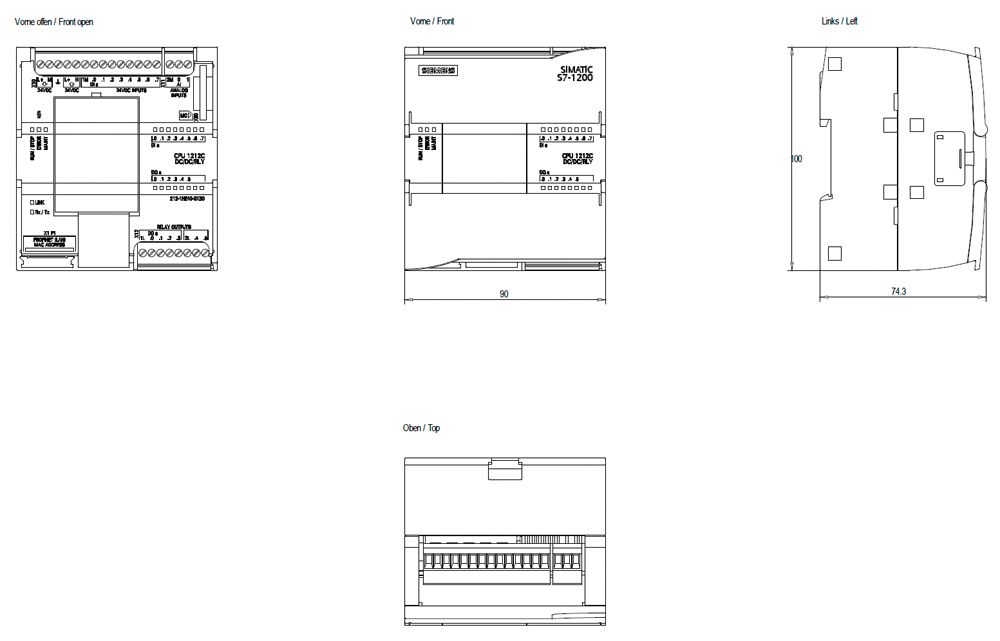 SPS-Steuerung kompakt 20,4-28,8VDC 1RelAusg 2analogEing 8digiEing 6digiAusg