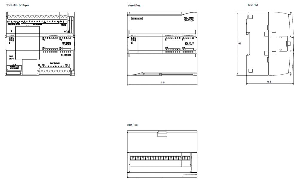 SPS-Steuerung kompakt 85-264VAC 10RelAusg 2analogEing 14digiEing