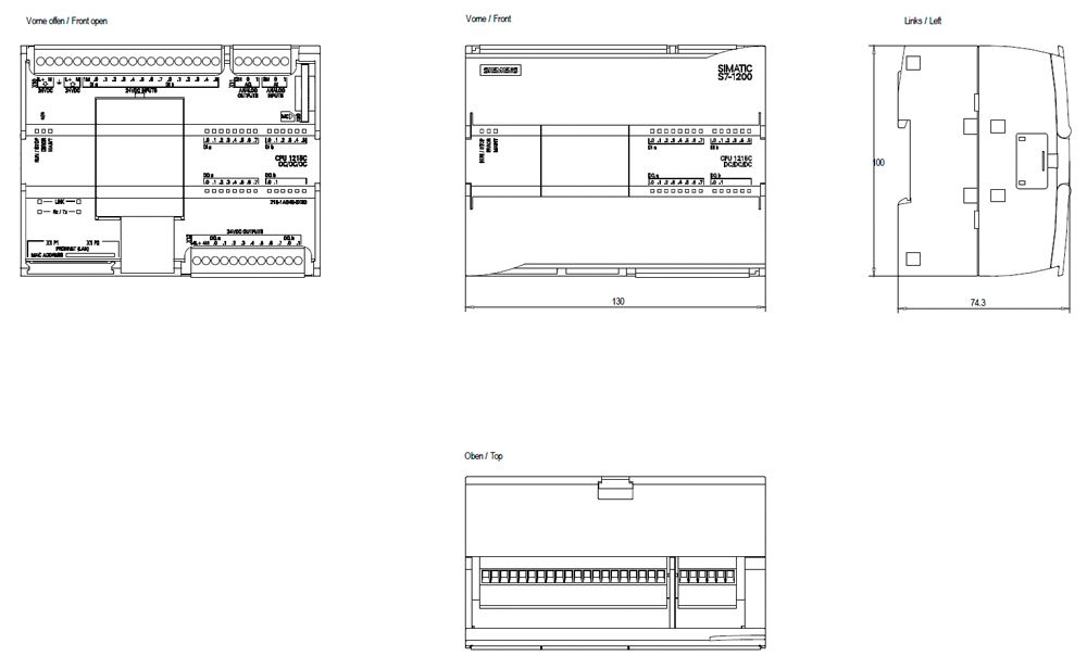 SPS-Steuerung kompakt 20,4-28,8VDC 2analogAusg 14digiEing 10digiAusg