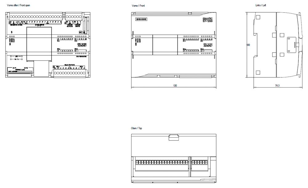 SPS-Steuerung kompakt 85-264VAC 10RelAusg 2analogAusg 14digiEing
