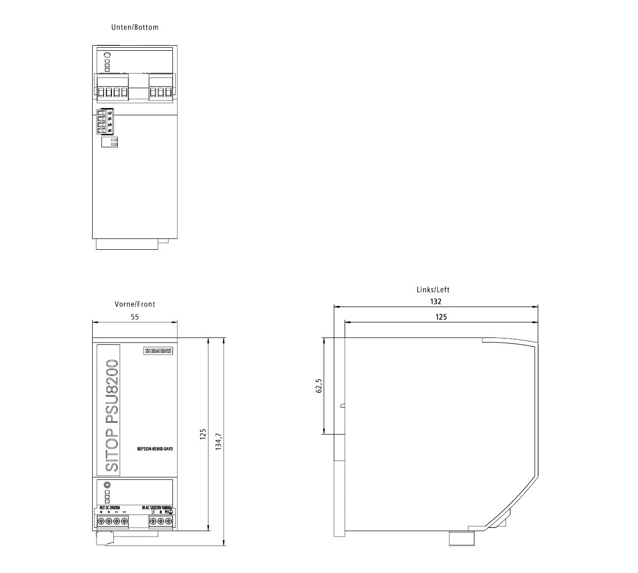 Gleichstromversorgung REG 24V 240W IP20 230VAC 10A f.Reiheneinb Kurzschlussf