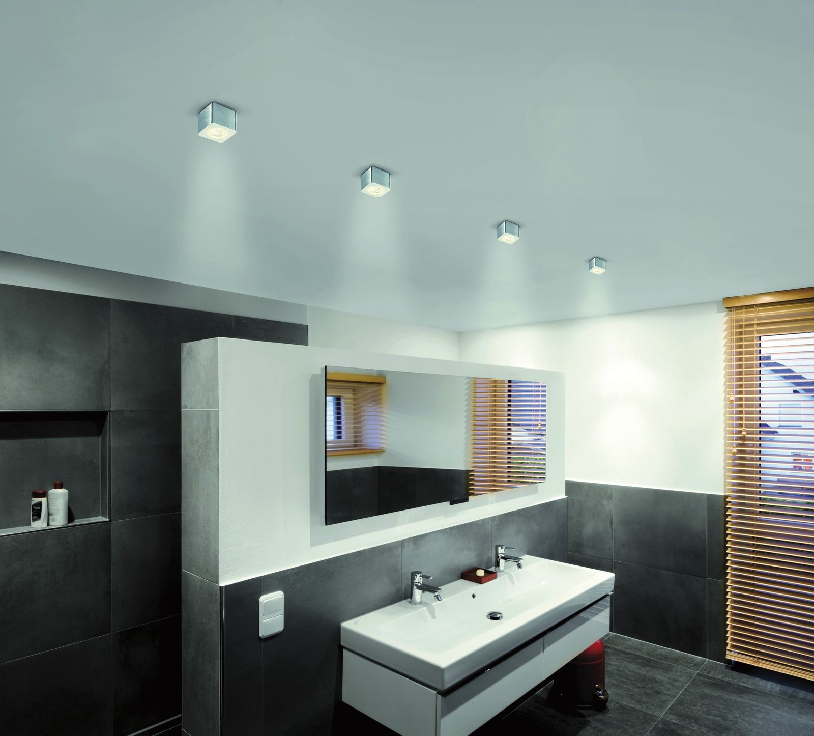 LED-Deckenanbauleuchte OSO 8W 2700K Konv 370lm alu Dimmung Phasenabschnitt IP44