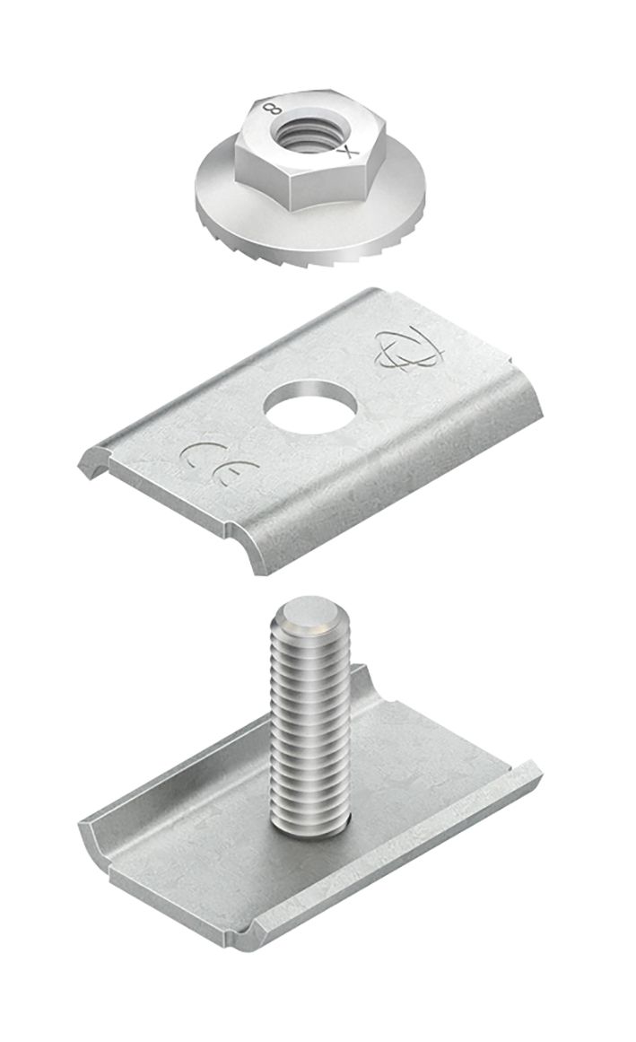 Verbinder Kabeltrag ST Schraubverb 30mm Gitterrinne f.Gitterrinne 3,5-5mm