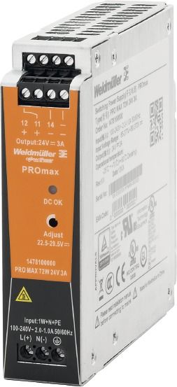 Gleichstromversorgung 22,5-29,5V 72W 3A 85-264VUC 80-370VAC/DC IP20