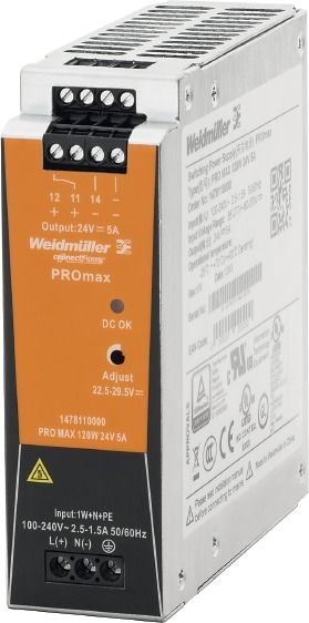 Wechselstromversorgung UC 22,5-29,5V 5A 120W Tragschienenmontage möglich IP20