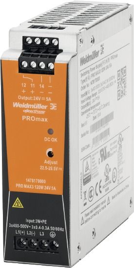 Wechselstromversorgung UC 22,5-29,5V 5A 120W Tragschienenmontage möglich IP20