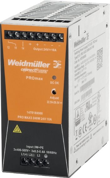 Wechselstromversorgung UC 22,5-29,5V 10A 240W Tragschienenmontage möglich IP20