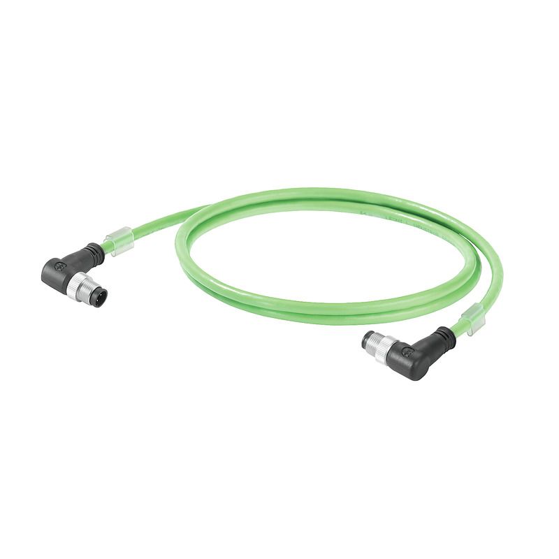 Patchkabel Cat5 SF/UTP IP67 25m gn M12 Ölbeständig nach EN IEC 60811-404 1:1