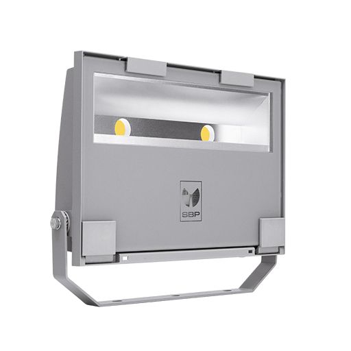LED-Anbaustrahler 78W GUELL 4000K 9289lm gr Konv 2LEDs ws Alu IP66 hglz Direktans