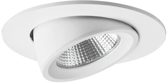LED-Einbaustrahler 13W KARYL 3000K 1LED 1320lm Konv Alu IP20 ws mt Ø/EB92mm