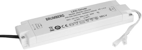 LED-Trafo 1-30W 12V IP20 Kstgeh stat 160x58x18mm