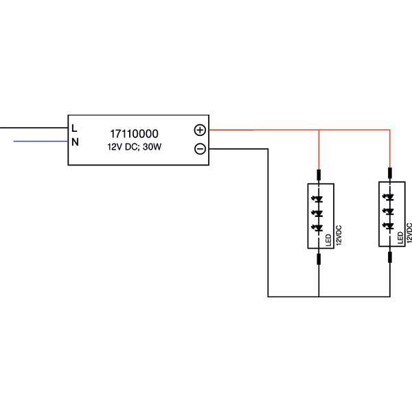 LED-Trafo 1-30W 12V IP20 Kstgeh stat 160x58x18mm