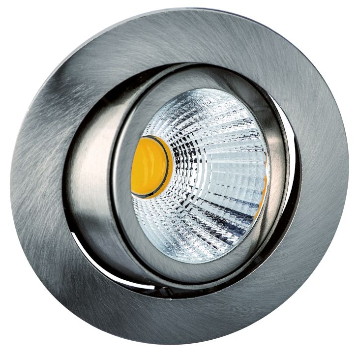 LED-Einbaustrahler 8W TALU 3000K 800lm Konv 1LED Alu IP20 eisen gebürstet