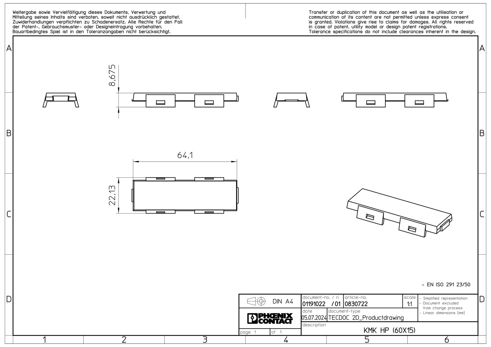 Kabelmarkierung tra Etikett Ø9mm Kst 60x15mm transp Mit Textfeld