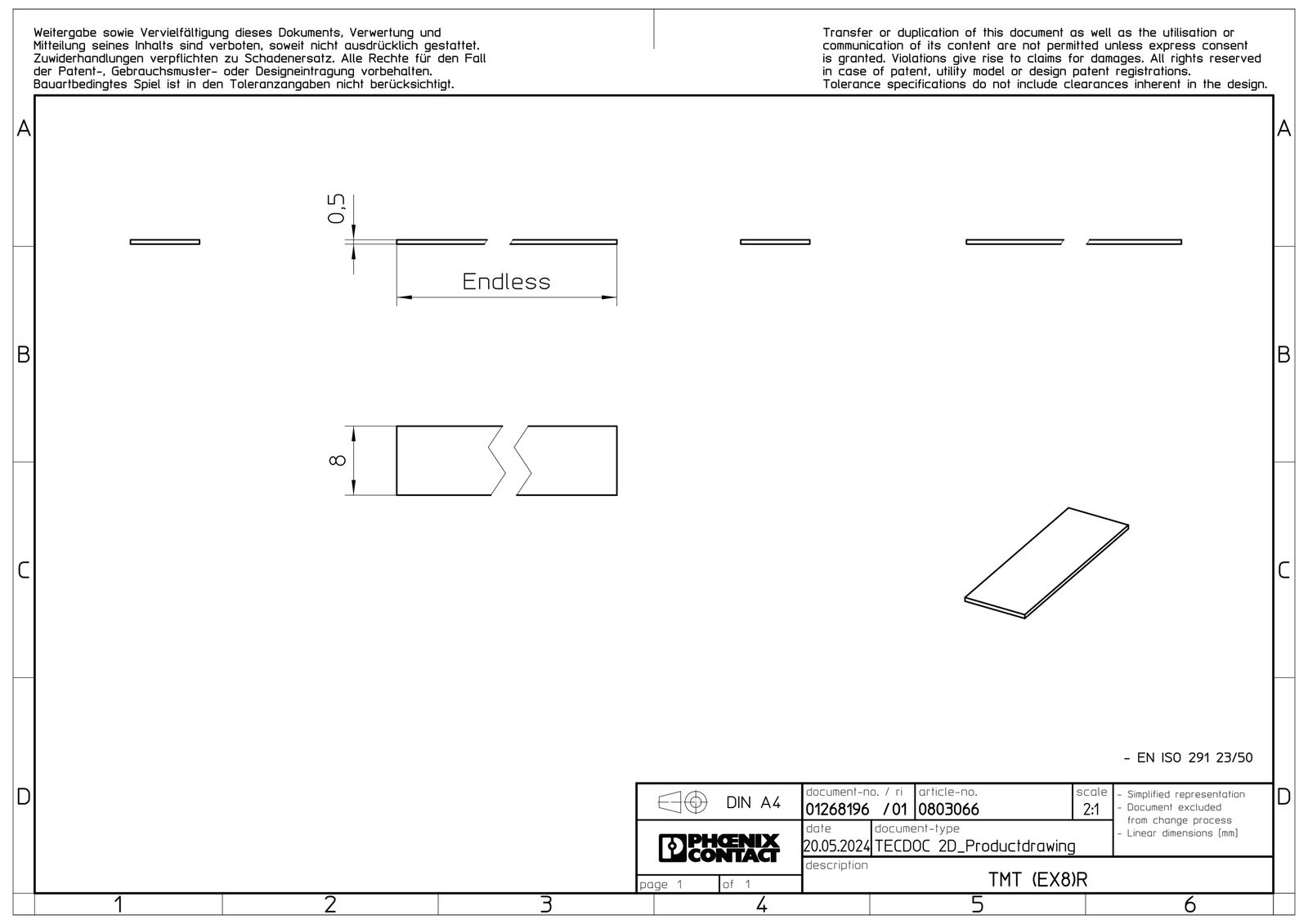 Klemmenmarkierung ws RM=8mm unbedr horiz/vert