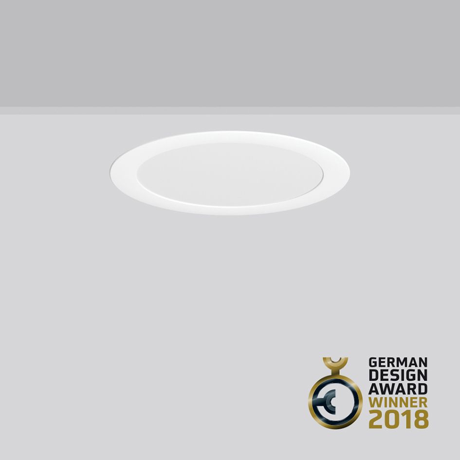 LED-Einbaustrahler 17W TOLEDO FLAT 3000K 1650lm Konv 1LED Alu IP54 ws mt