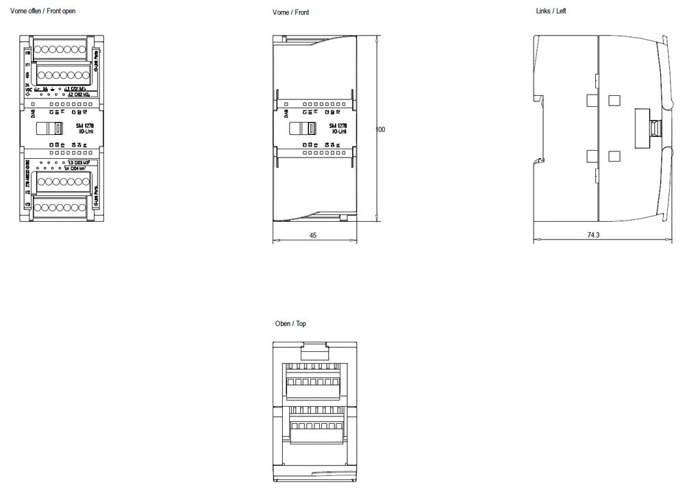 SPS-Kommunikations-Modul 4xIO-Link