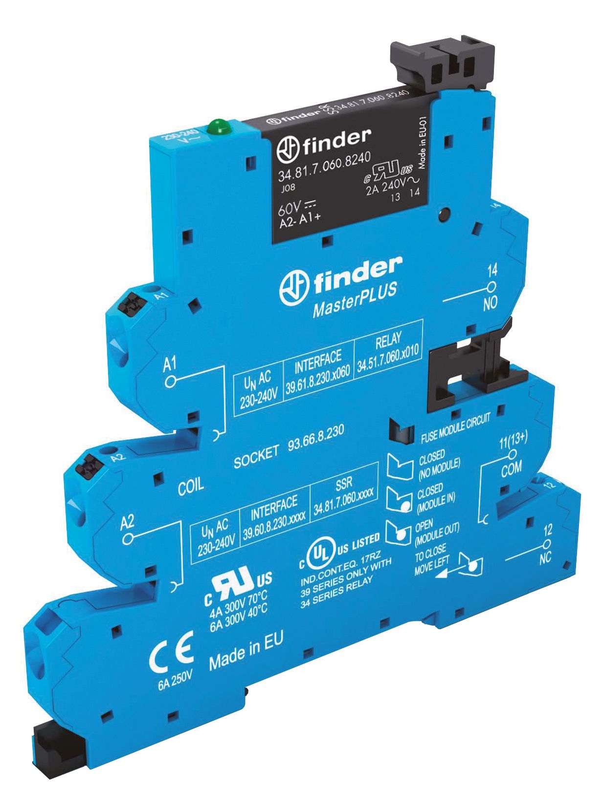 Optokoppler 230V 2A 24V elektr LED m.LED-Anz