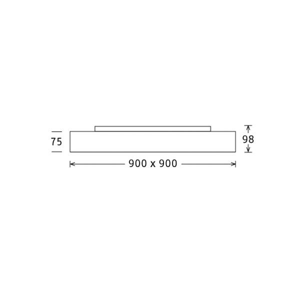 LED-Kunststoffleuchte PL 104,4W 4000K ws 12120lm Konv Dimmung DALI IP20