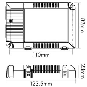 LED-Trafo 1-42W 350-1050mA 2-100V IP20 Dimmung DALI Kstgeh dyn 124x82x23mm