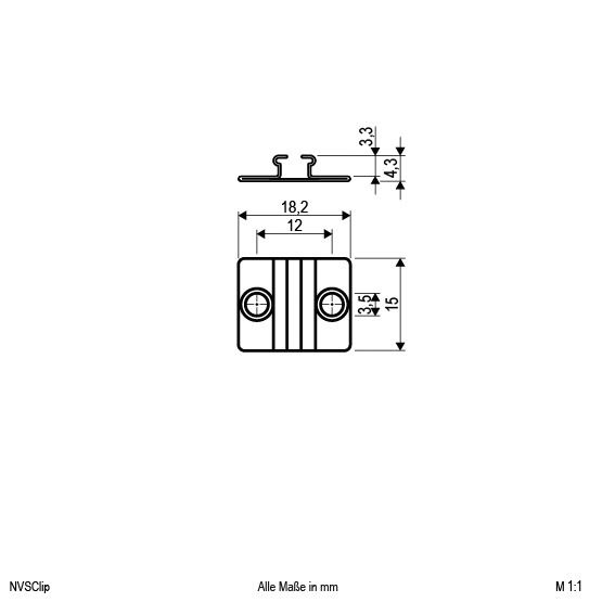 Befestigungsset edst L15mm B18,5mm H4,5mm