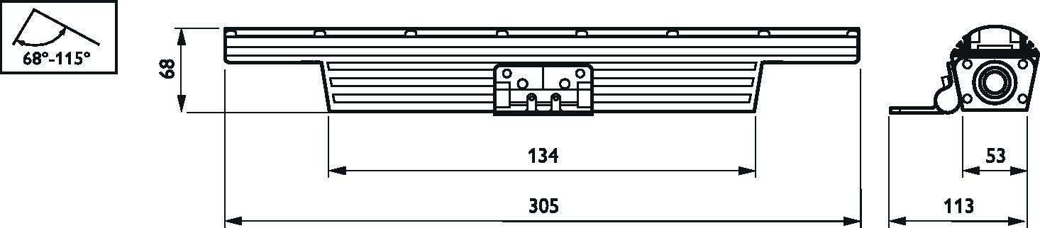 LED-Anbaustrahler 5W iW Graze 6500K Konv alu 1LED IP66 mt engstrahlend Direktans