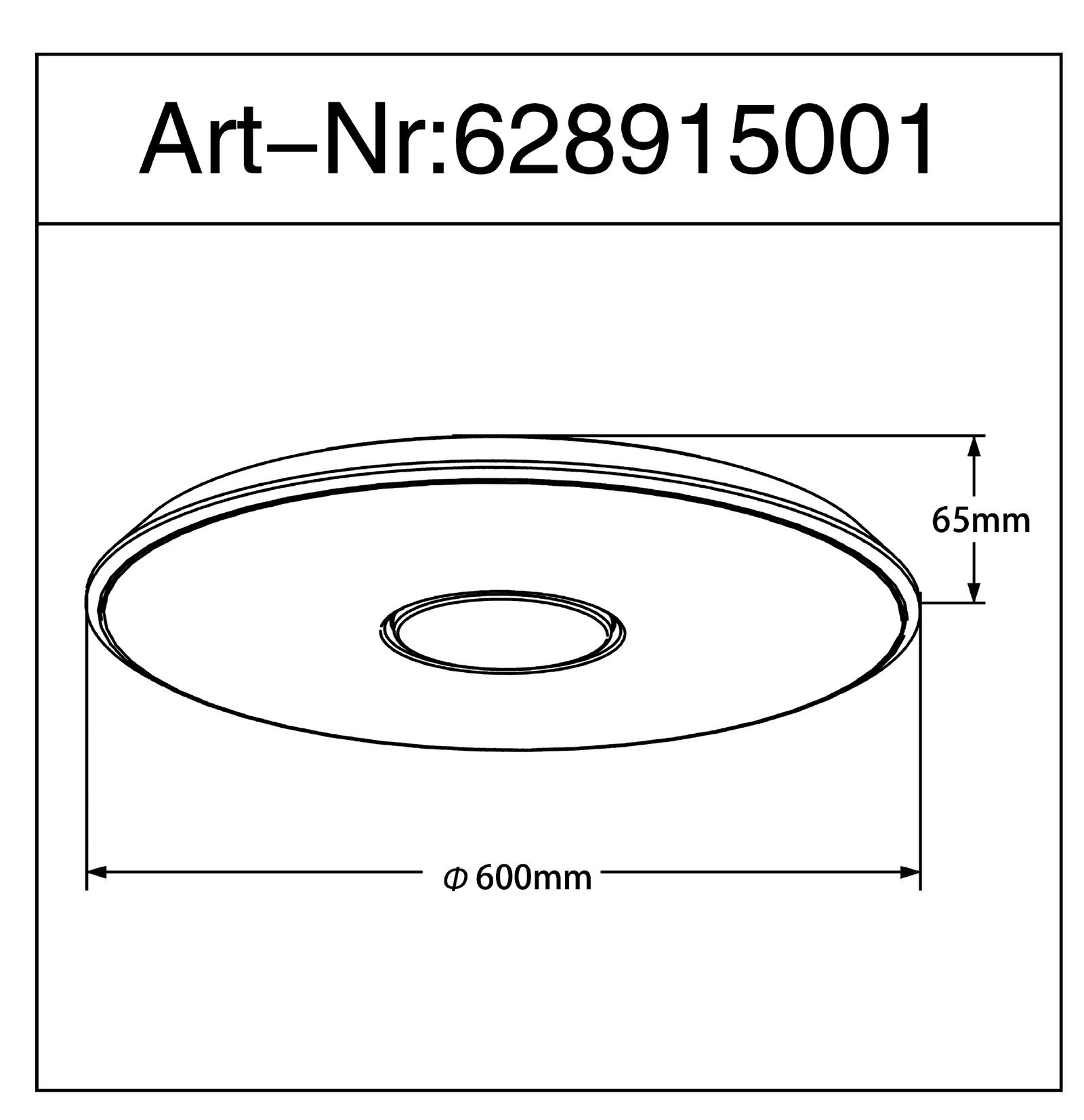 LED-Anbauleuchte TOKYO 43W 3000-5500K ws 5000lm Konv IP20 Ø600x65mm