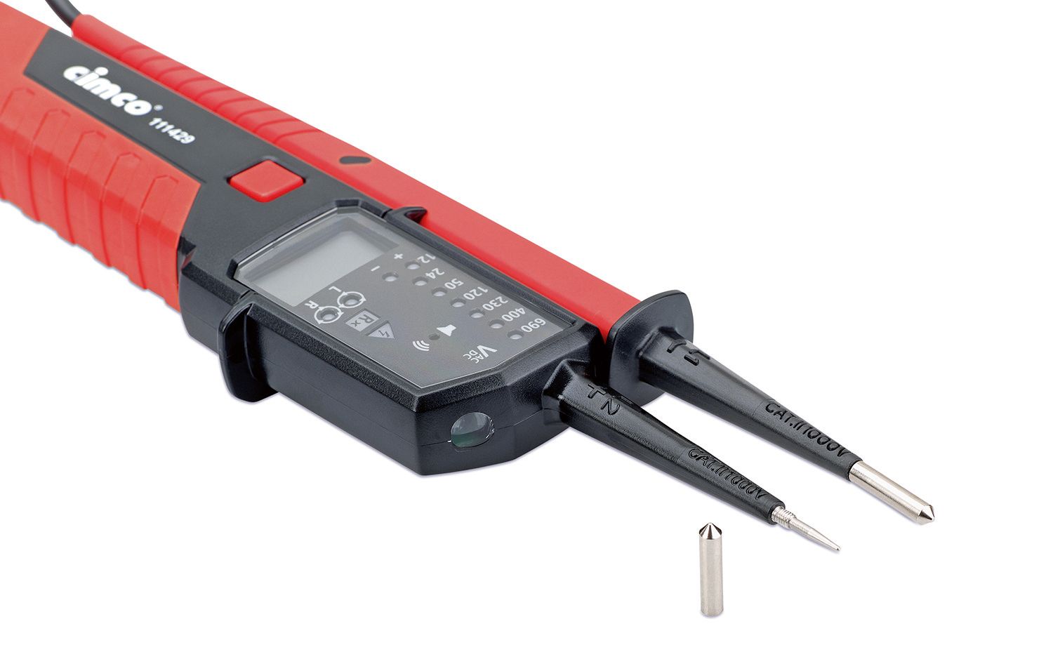 Spannungsprüfer 2p CAT.IV 12-1500V Batt LED/LCD Drehfeldrichtungsanzeige