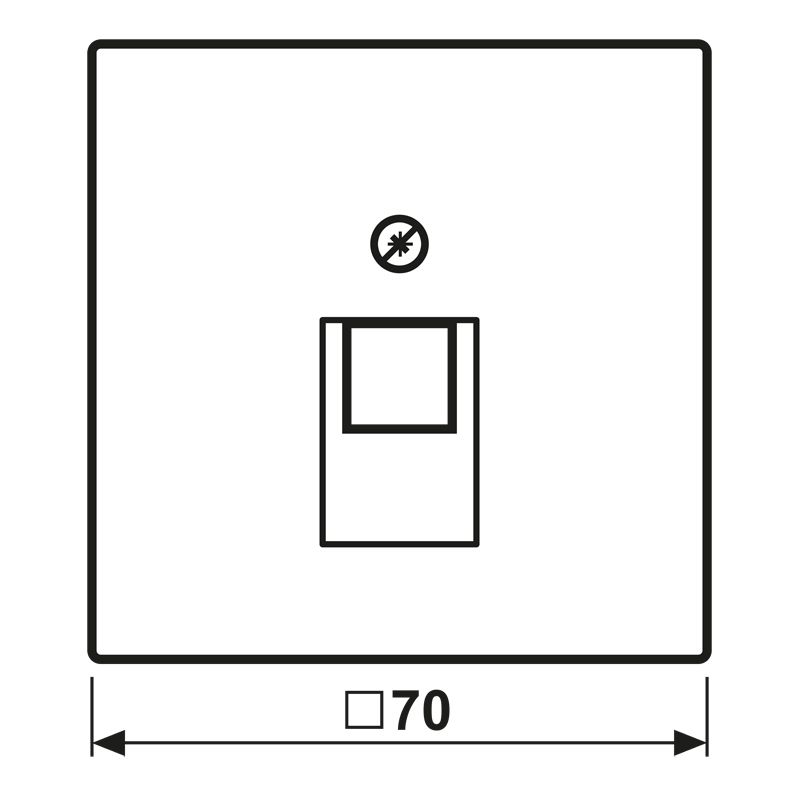 Zentralplatte UAE/IAE 1f LS alu Schraubbef ohne