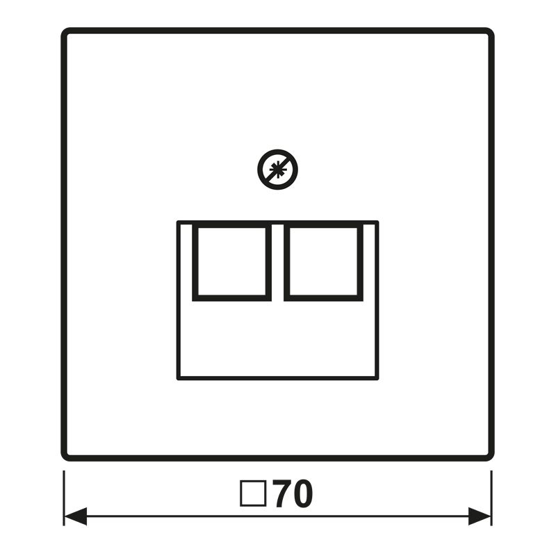 Zentralplatte UAE/IAE 2f LS alu Schraubbef ohne