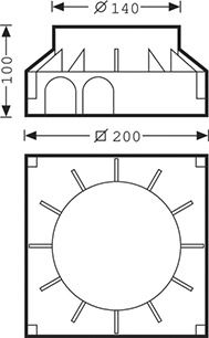 Einbaugehäuse sw Lutera Kst