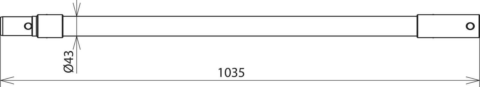 Handhabeverlängerung m. S Kst 1035mm