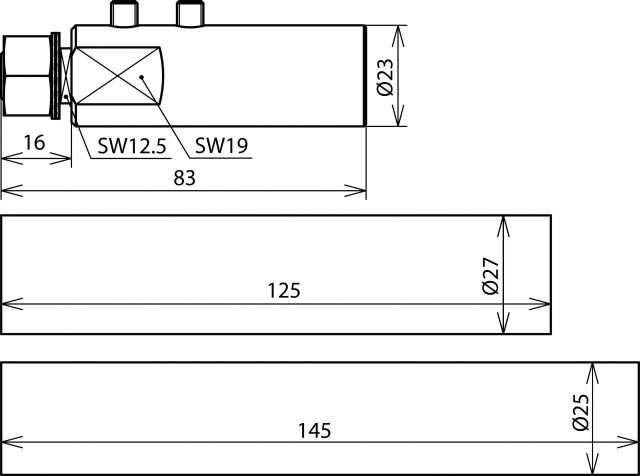 Stützrohr V2A unbeh Edelstahl (V2A)