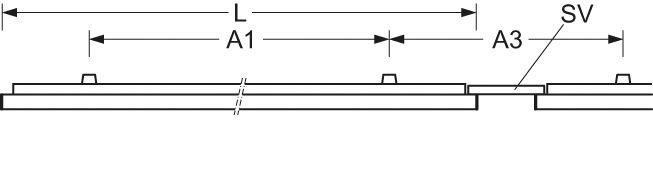 LED-Rasterleuchte stail 29W 4000K 3446lm ws Konv Dimmung DALI IP20 1240x151x56mm